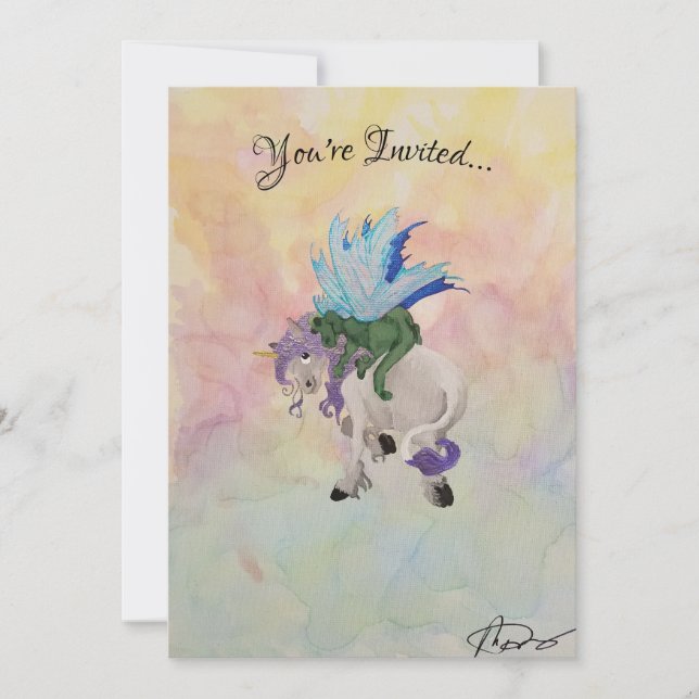 Dragon Hugs Einladung (Vorderseite)