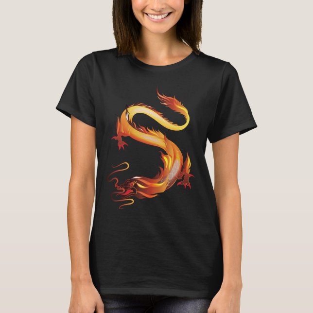 Dragon I Fire Dragon I Children Dragon Fantasy Uni T-Shirt (Vorderseite)