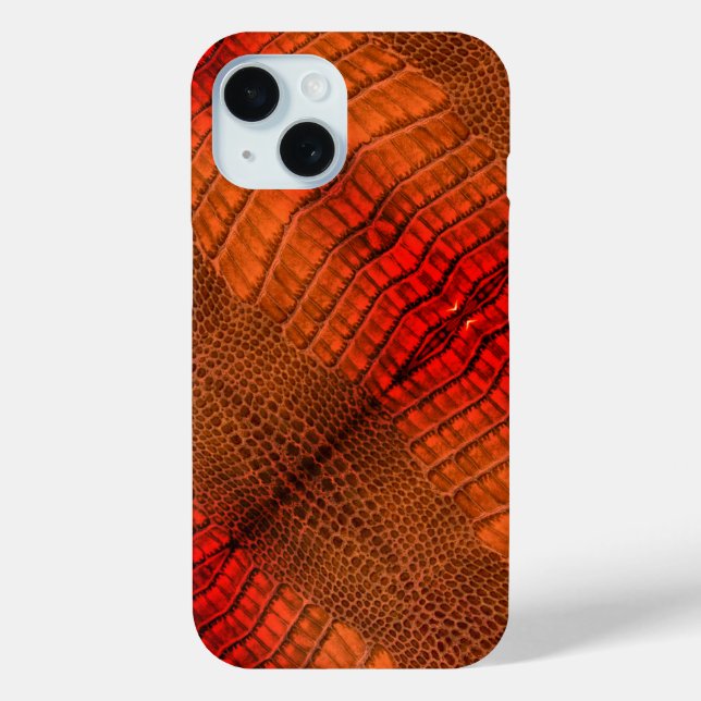 Dragon in Bright Orange Imitats Leather Case-Mate iPhone Hülle (Rückseite)