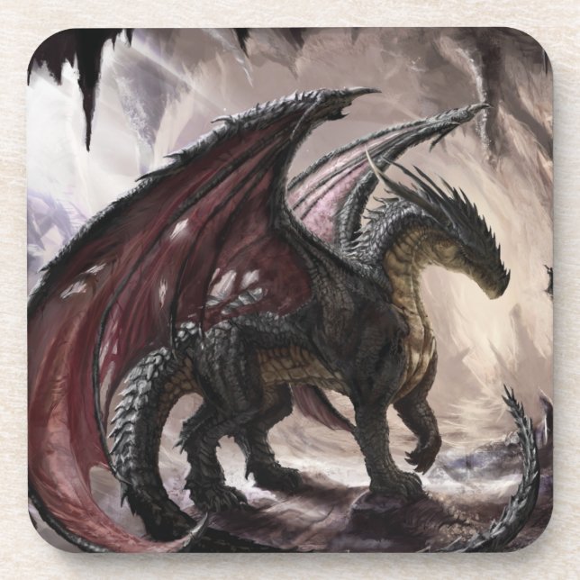 Dragon in Höhle Getränkeuntersetzer (Vorderseite)
