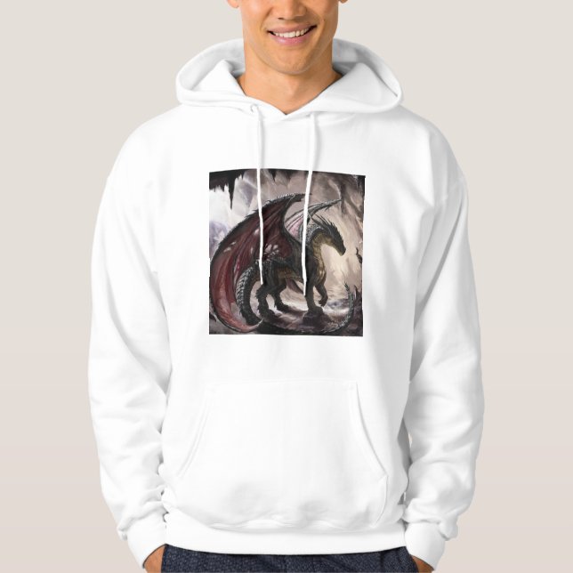 Dragon in Höhle Hoodie (Vorderseite)