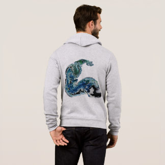 Dragon in the Waves – Abstract Ocean Energy Hoodie