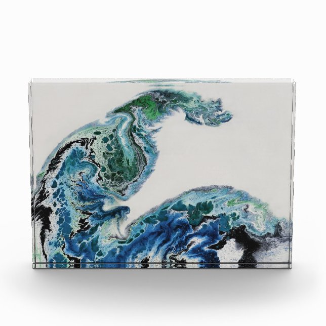 Dragon in the Waves – Abstract Ocean  Photo Block (Vorderseite)