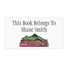 Dragon Individuelle Name Book Label