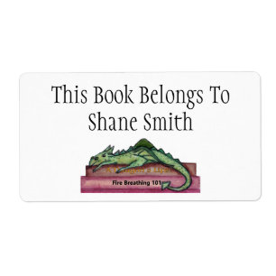 Dragon Individuelle Name Book Label