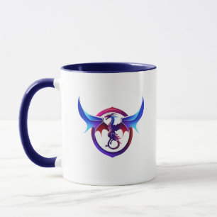 Dragon Ink: Tea Cup Design im Tattoo-Stil Tasse