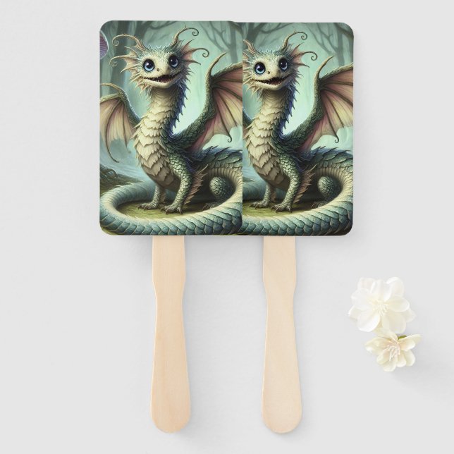 Dragon Jabberwocky Niedlich Fantasy Creative Art Fächer (Vorne und Hinten)