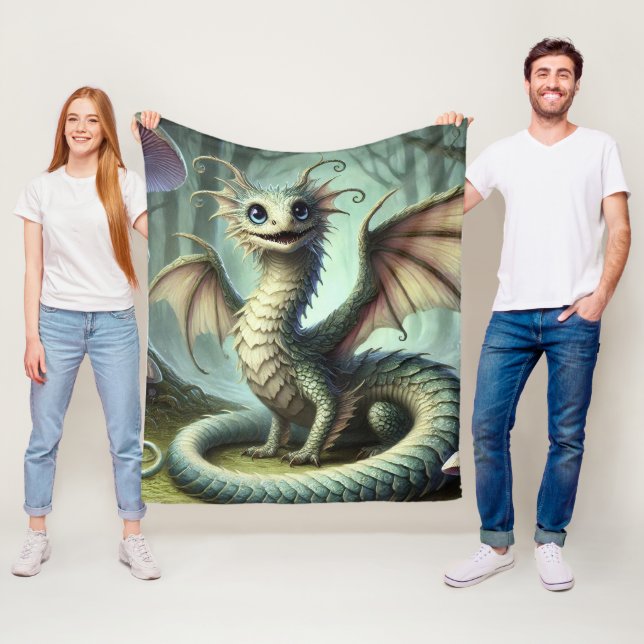 Dragon Jabberwocky Niedlich Fantasy Creative Art Fleecedecke (Beispiel)
