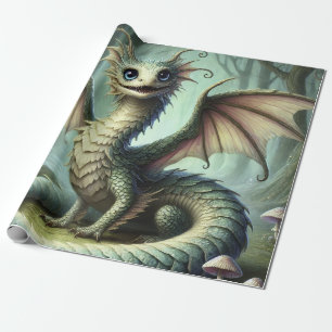 Dragon Jabberwocky Niedlich Fantasy Creative Art Geschenkpapier