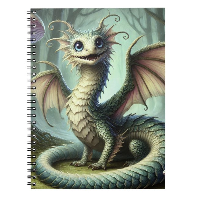 Dragon Jabberwocky Niedlich Fantasy Creative Art Notizblock (Vorderseite)