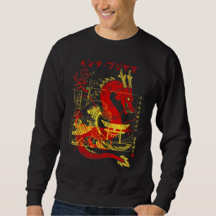 Dragon Kanji Dragon mit japanischer Torii Sweatshirt