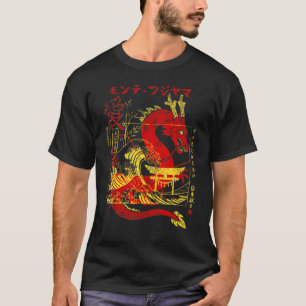 Dragon Kanji Dragon mit japanischer Torii T-Shirt