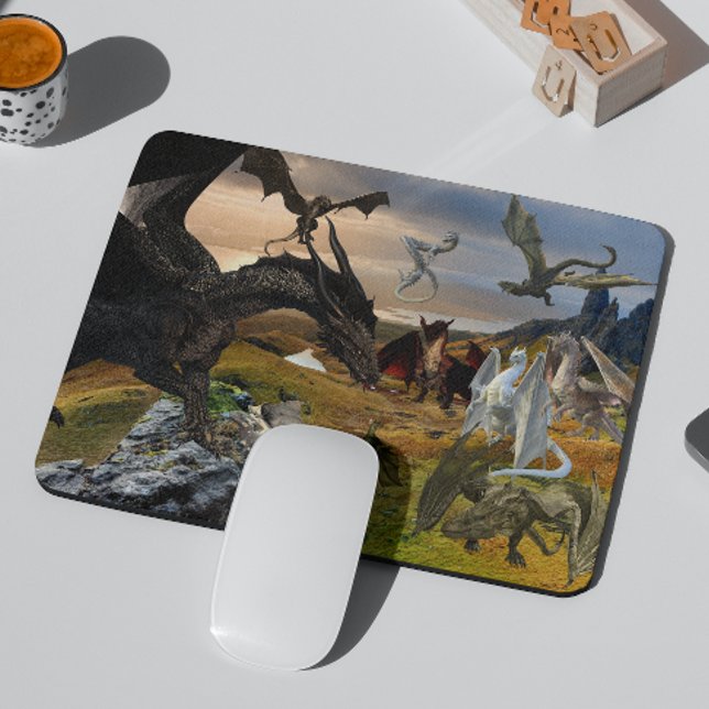 Dragon King - Die Fantasie der Ansammlung Mousepad (Von Creator hochgeladen)