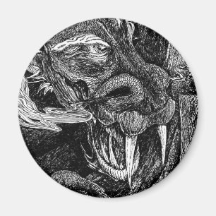 Dragon Kühlschrankmagnet rund Magnet
