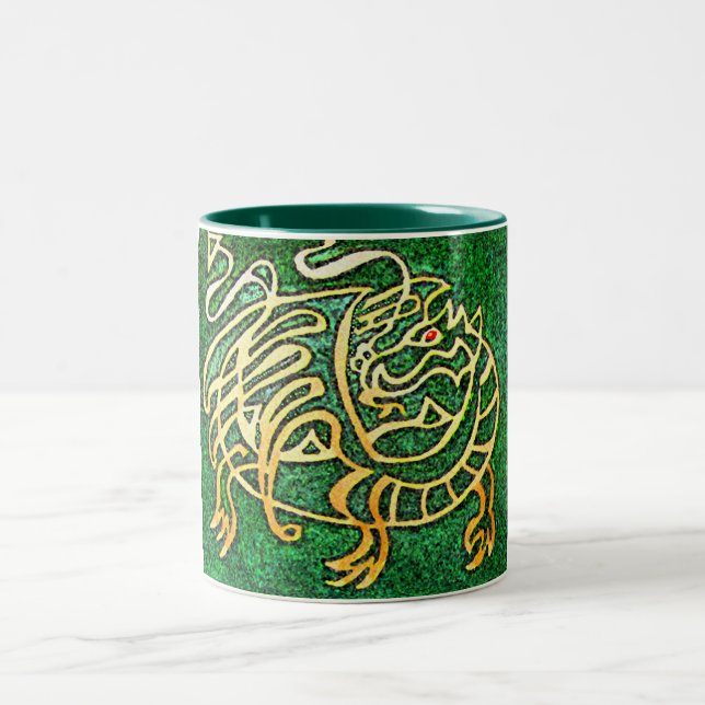 Dragon-Labyrinth Zweifarbige Tasse (Mittel)