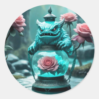 Dragon Lantern 2 Runder Aufkleber