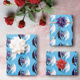 Dragon Liebe Heart Blue Geschenkpapier Set