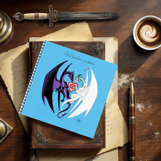 Dragon Liebe Heart Blue Notizbuch (Von Creator hochgeladen)