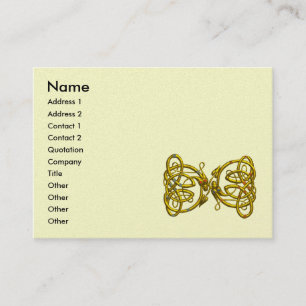 DRAGON-LIEBE, platinmetallisches Papier Visitenkarte