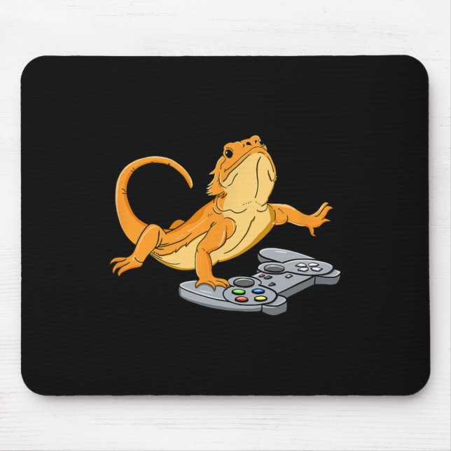 Dragon Lizard Gamer Video Gecko Mousepad (Vorne)