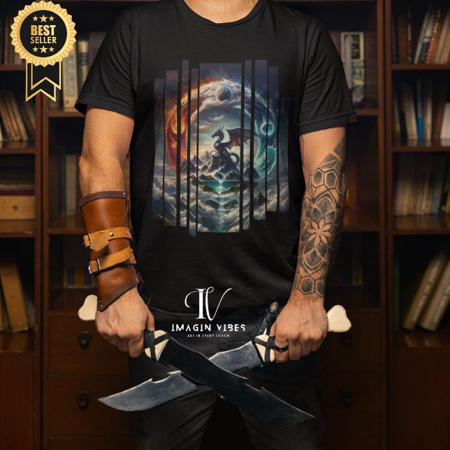 Dragon Lover Mythische Fantasie T-Shirt ( Dive into the world of fantasy with our mythical dragon shirt! Perfect for dragon lovers and those )