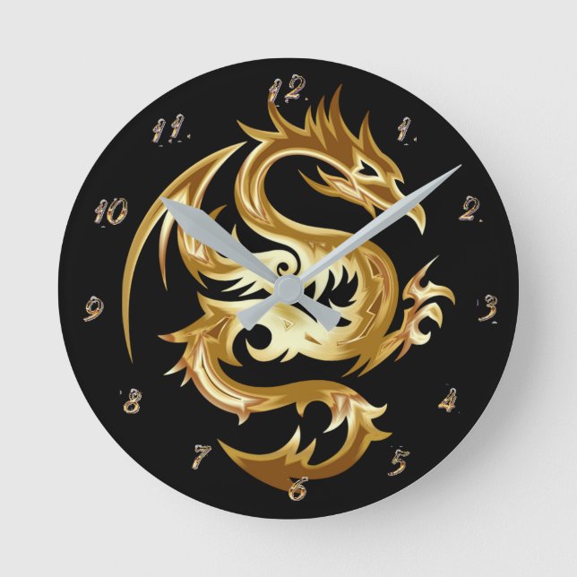 Dragon Medium Wall Clock Runde Wanduhr (Vorderseite)