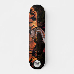 Dragon Metal Zahnrad Vollhaut glühend rot brennen Skateboard