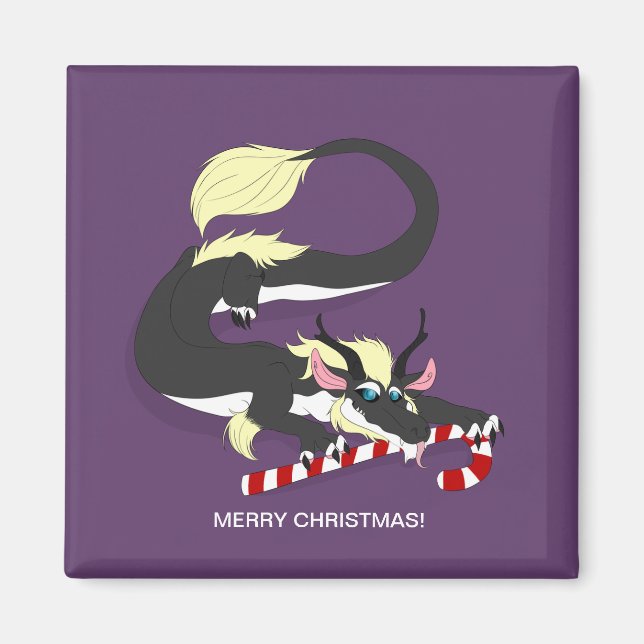 DRAGON MIT CANDY CANE MAGNET (Vorne)