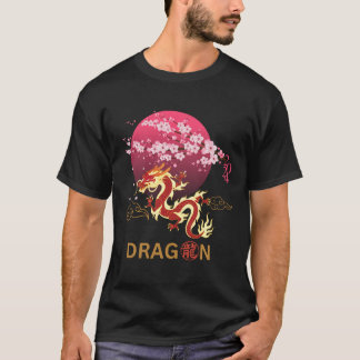 Dragon mit Cherry Blossom T-Shirt