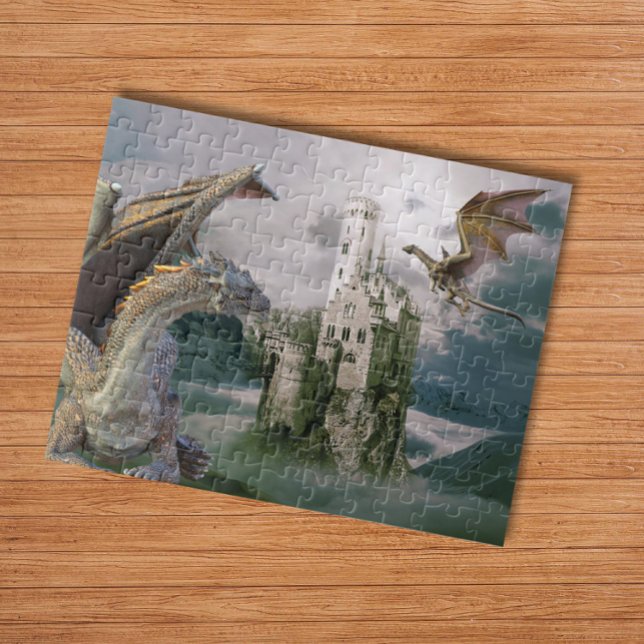 Dragon Mittelalterliches Schloss Bronze Fantastisc Puzzle (Von Creator hochgeladen)
