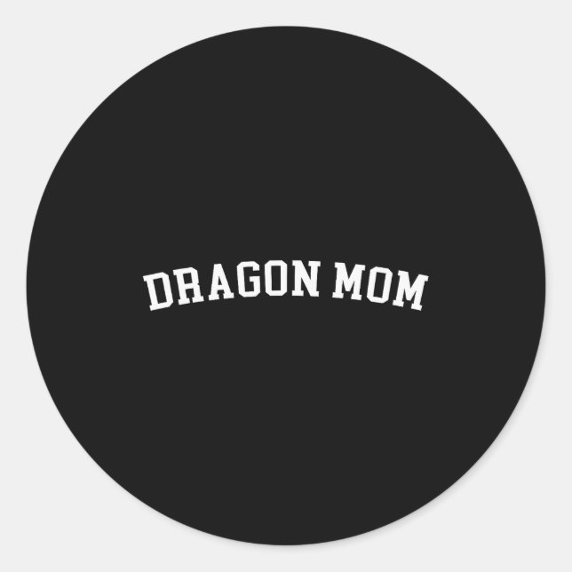 Dragon Mom  Runder Aufkleber (Vorderseite)