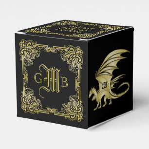 Dragon Monogram Gold Frame Traditionelle Buchabdec Geschenkschachtel