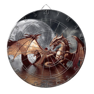 Dragon & Moon Fantasy Art Dart Board Dartscheibe