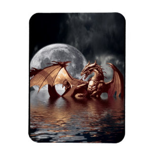 Dragon & Moon Fantasy Art Magnet
