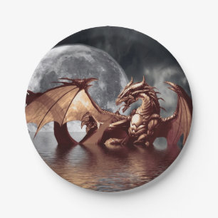 Dragon & Moon Fantasy Artwork Pappteller