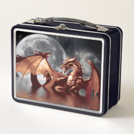 Dragon Moon Fantasy Designer Metall Brotdose