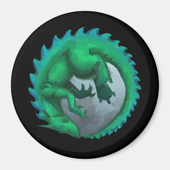 Dragon Moon Fridge Magnet (Vorne)