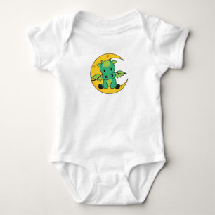 Dragon Moon Good Night Dragon Fantasy Baby Strampler