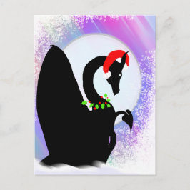 Dragon Moon Holiday (farbenfrohe Haze) Feiertagspostkarte