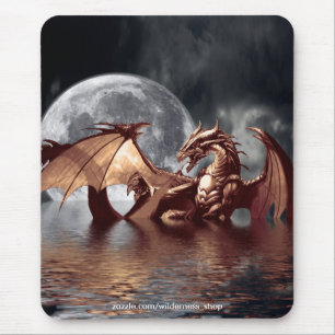 Dragon & Moon Mousepad