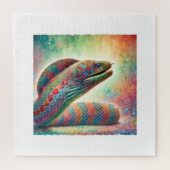 Dragon Moray Eel 260824AREF147 - Watercolor Puzzle (Vertikal)
