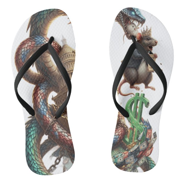 Dragon & Mouse Power Flip-Flops – Fantasy Meets Fo Flip Flops (Fußbett)