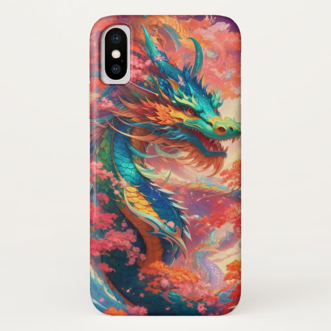 Dragon Mythique Asiatique Kunst Fantastique Japona Case-Mate iPhone Hülle (Rückseite)