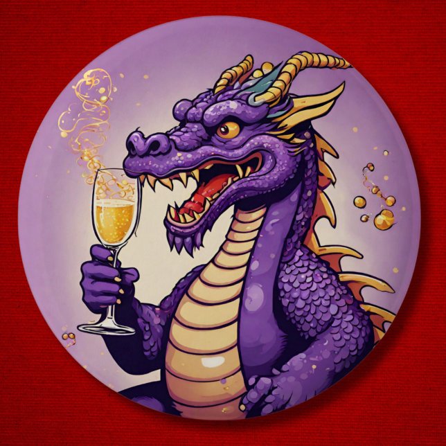 Dragon New Year Chinesisches Mondzodiakzeichen 202 Button (Von Creator hochgeladen)