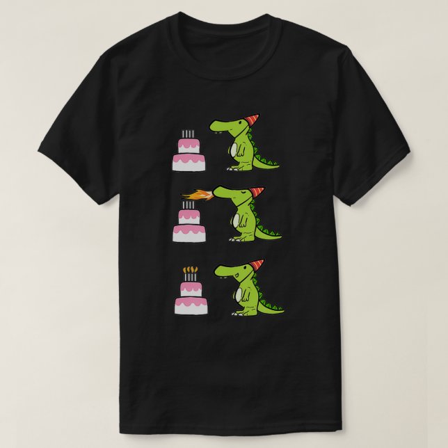 Dragon Niedliche Geburtstag Celebrant T-Shirt (Design vorne)