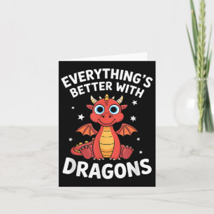 Dragon "niedlicher Drache für Erwachsene oder Kind Karte