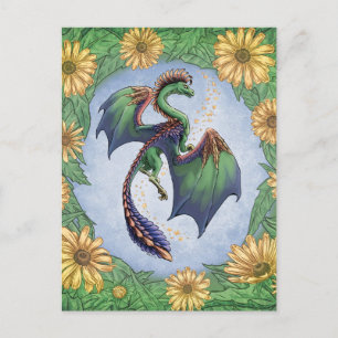 Dragon of Summer Nature Fantasy Art Postkarte