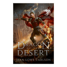 Dragon of the Desert Book Cover Art Glossy Poster