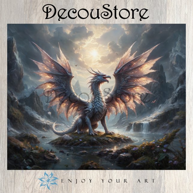 Dragon of the Sacred Valley Decoupage Seidenpapier (Von Creator hochgeladen)