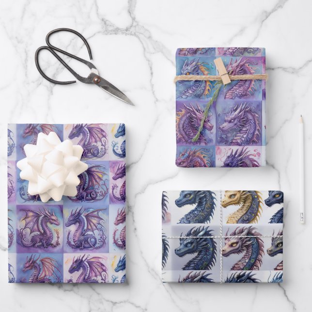 Dragon Pack Wrapper Geschenkpapier Set (Vorderseite)